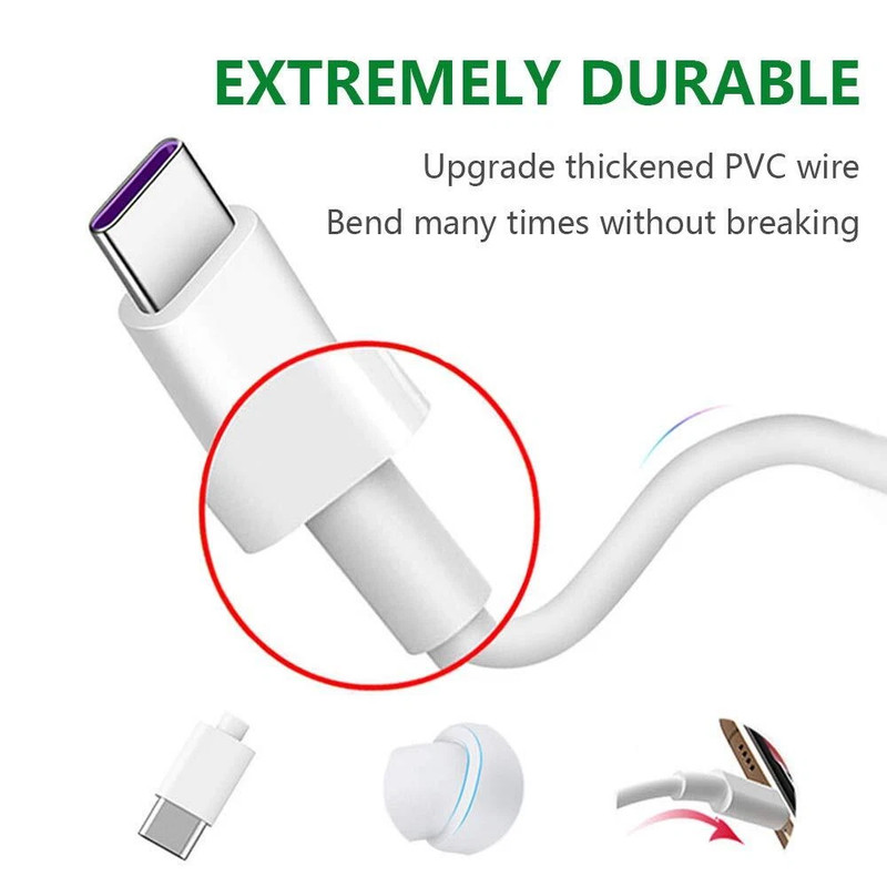 USB Type C Data Cable 5A Fast Charging USB-A to USB-C Charger lot Cord For Phone gallery