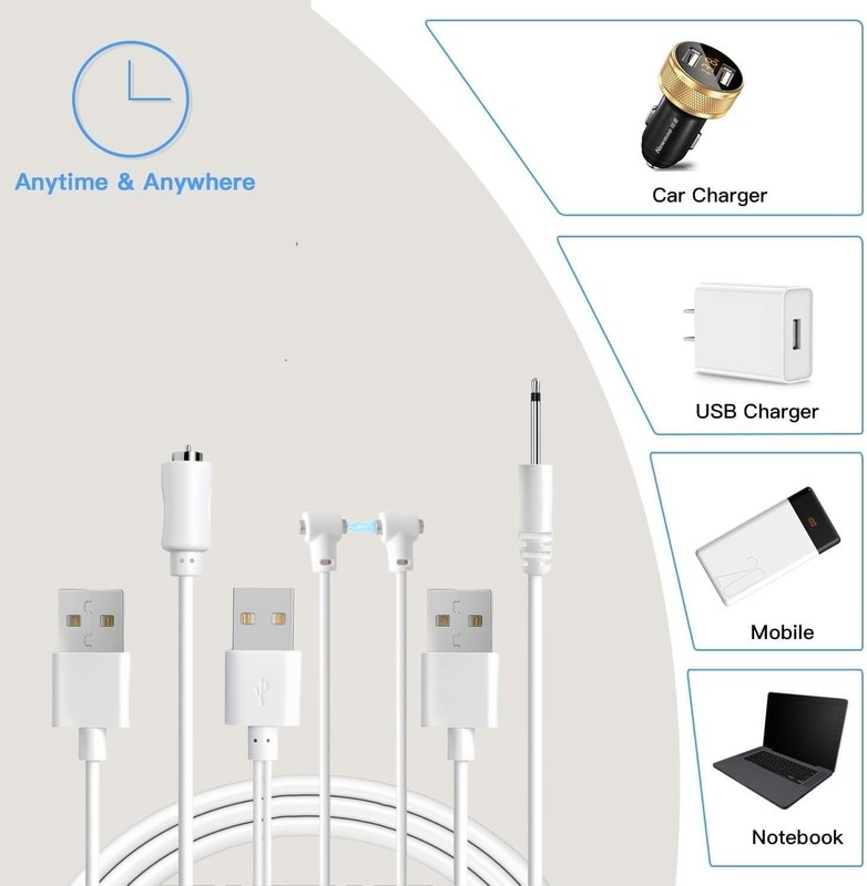 3 Pack-Universal Replacement Magnetic Charging Cable for Massagers, 82cm USB-... gallery