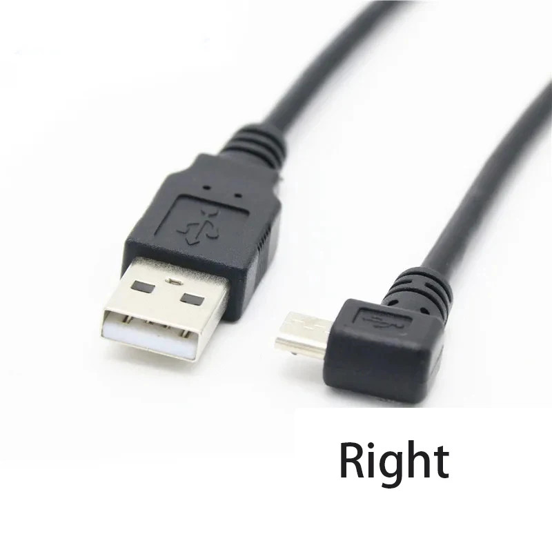 30Cm USB 2.0 a Male to Left Right 90 Degree Angle Micro Usb Cable Cord USB Data gallery