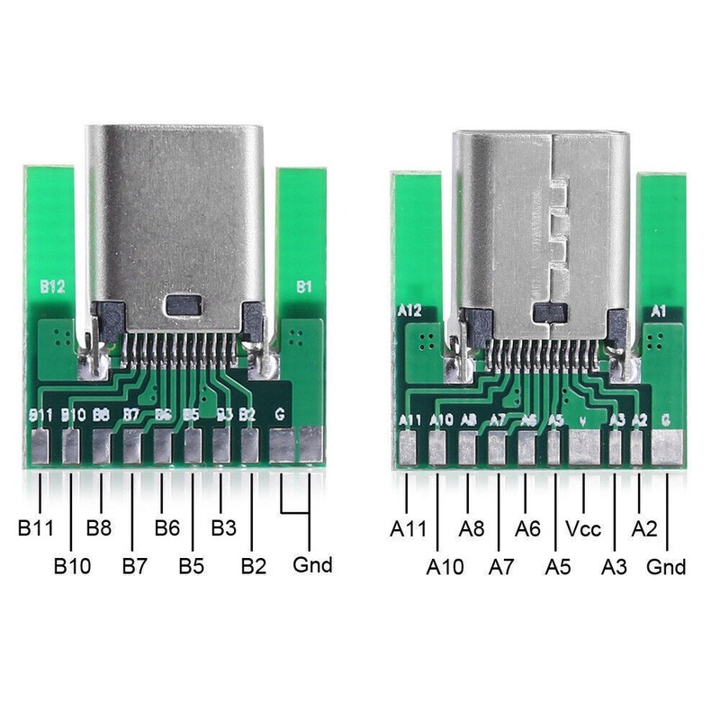 1set USB 3.1 Type C Male & Female Plug & Socket Connector SMT type with PC Board