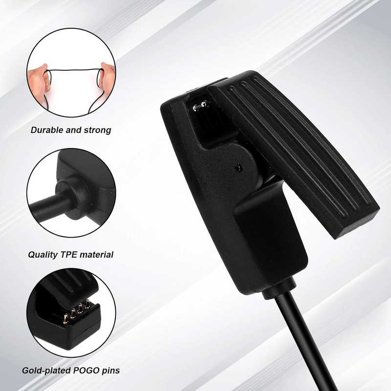 Garmin Forerunner Charger Cable 2 Pack USB A & USB C 3.28ft Black gallery