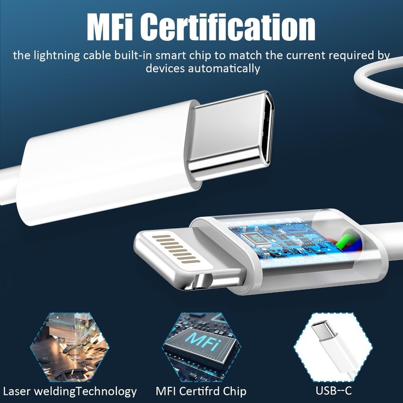 iPhone 14 13 12 11 Charger Fast Charging MFi Certified,10FT Long Lightning Ca... gallery