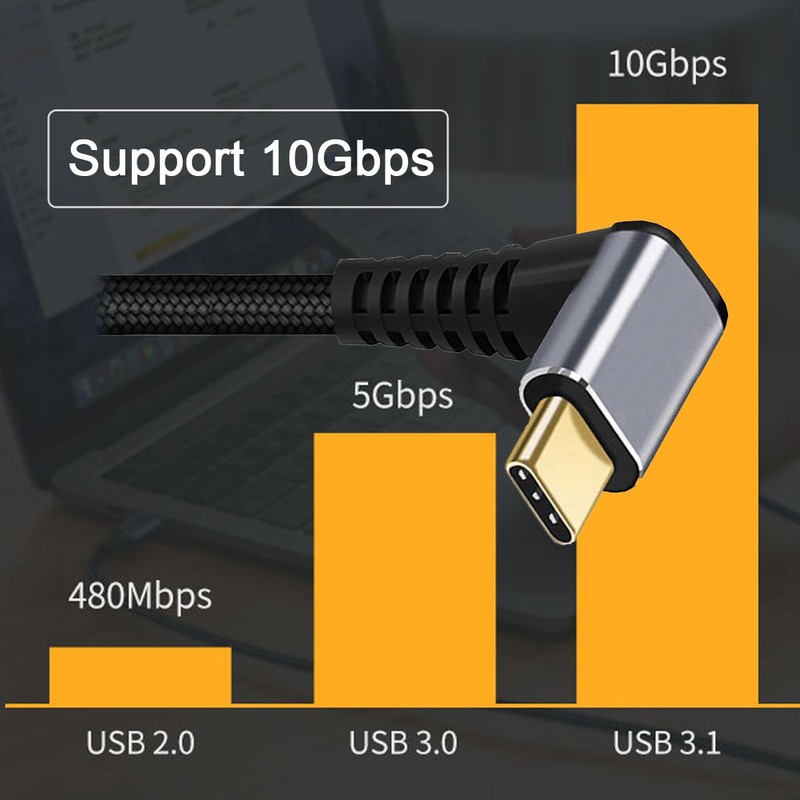 Chenyang 10Gbps 100W Data Cable 90 Degree Up Down Angled to Straight gallery