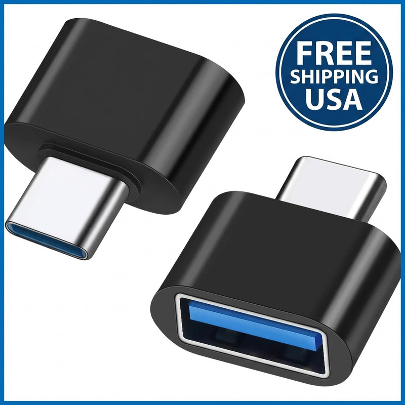 4 Pack USB-C 3.0 Male to USB A Female Adapter Converter OTG Type C Android Phone