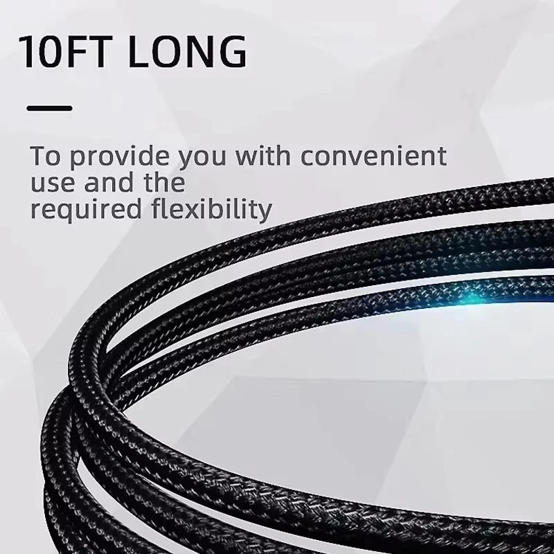 Braided USB to Type-C Fast Charging Data SYNC Charger Cable Cord 1/3/6/10FT Lot gallery