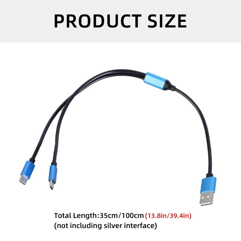 2 In 1 USB to Two USB C Splitter Cable Type A To Type C And Type C Charging 80W gallery