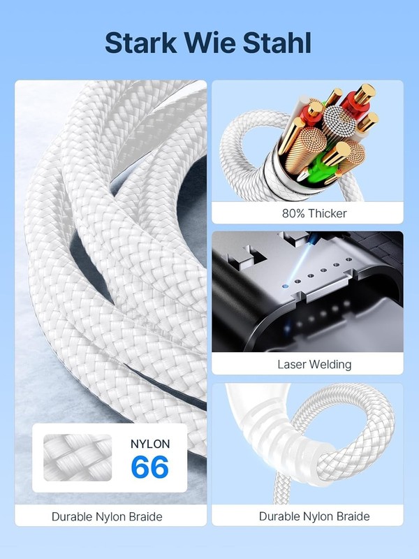 MFi Certified 10ft USB C to USB C Charging Cable [2-Pack] - Fast & Eco-Friendly gallery