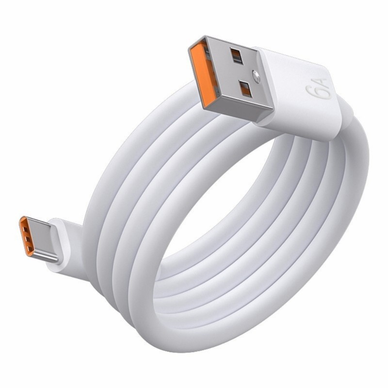 Portable USB to USB Type C Cable Fast Charging & Data Transfer 66W 6A Data Cord