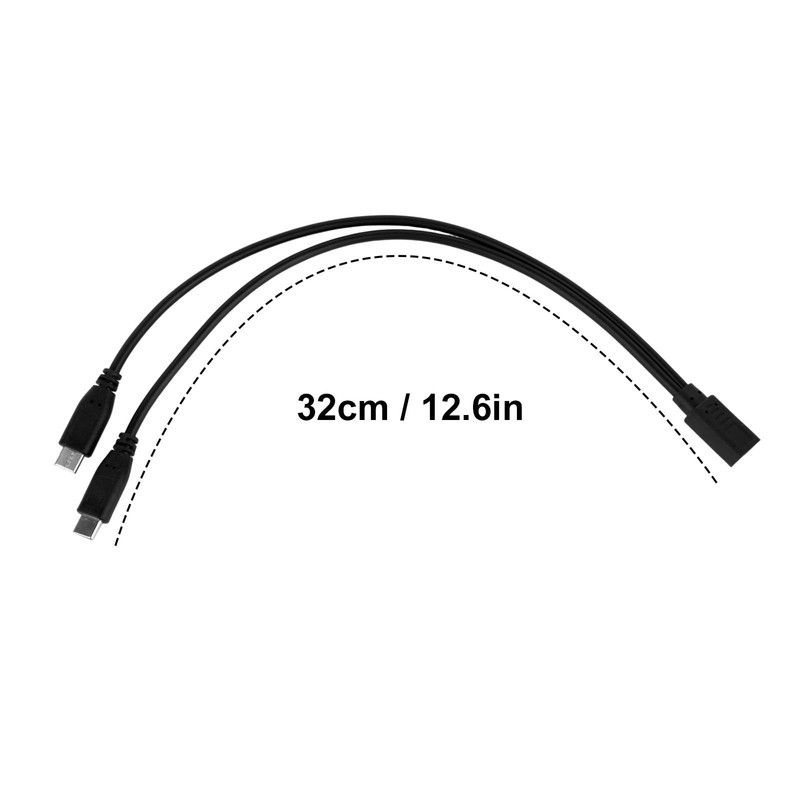 2-in-1 USB c Splitter, 32cm/12.6 Inch Type-c Data Cable Charging Cable Y Usbc... gallery