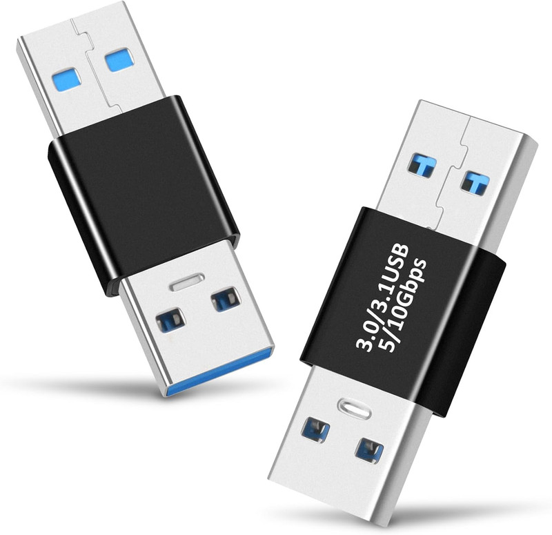 2 Pack USB 3.0/3.1 Male to Male Adapter and OTG 3.0 USB a to a Adapter, Extensio