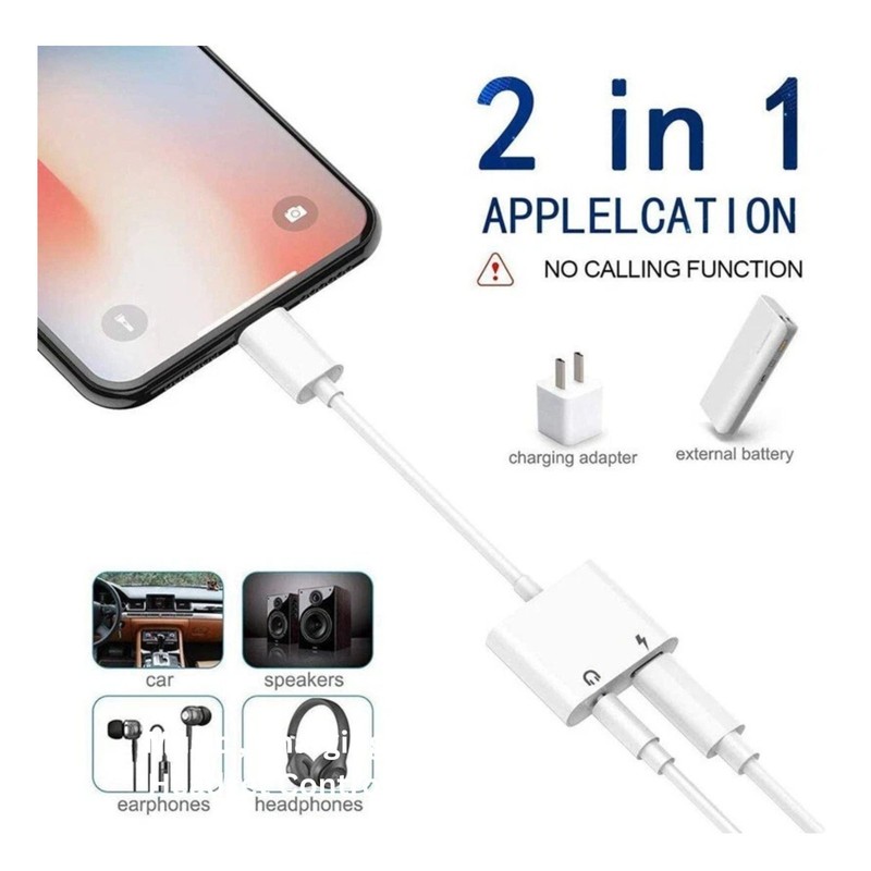 For iPhone 14 13 12 11 Pro to3.5mm AUX Headphone Jack Adapter Audio Splitter lot gallery