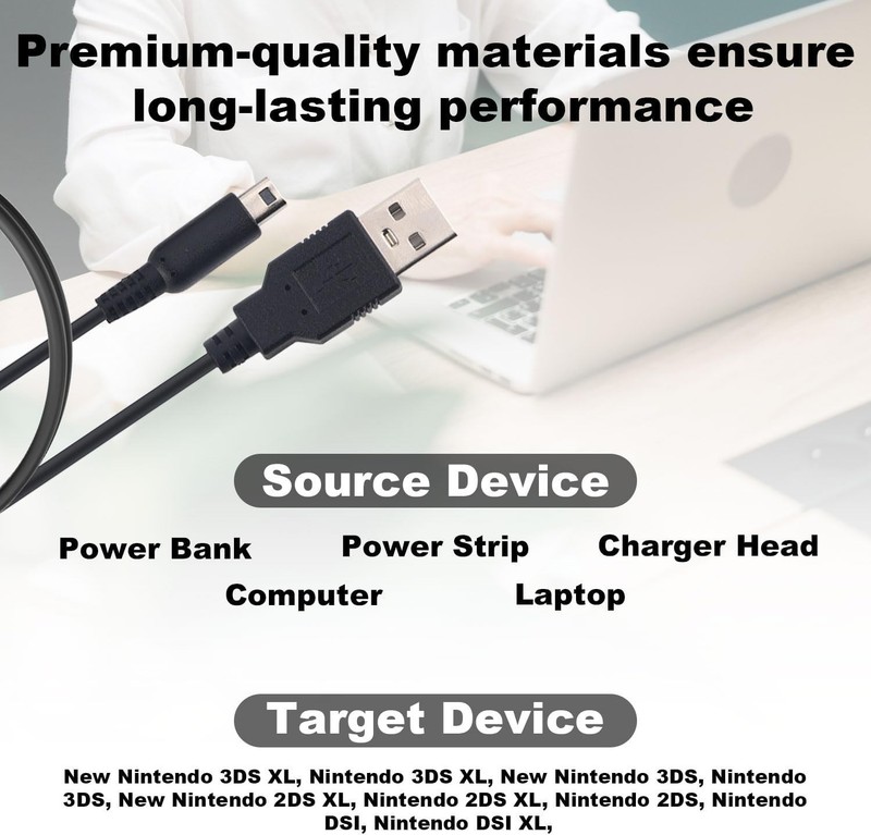 Charger USB Cable for Nintendo, 47in Power Cord USB C Charging Cable Compatib... gallery