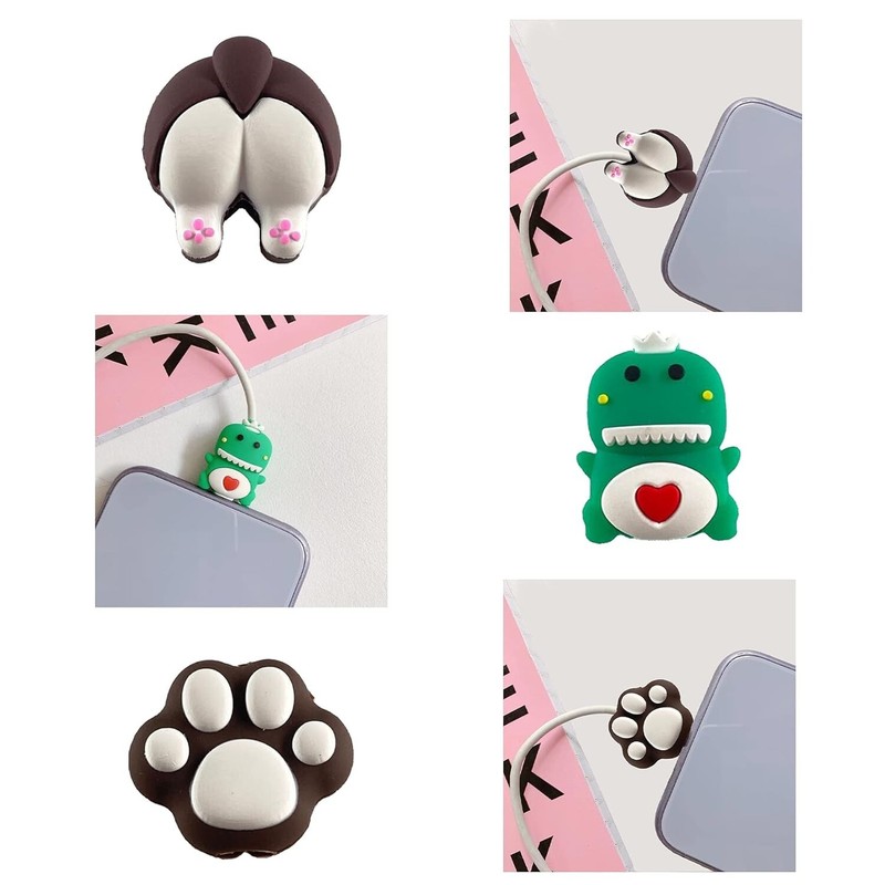 15 Pack USB Charger Protector for Cable, Animals Fruit Bite Charging Protecto... gallery