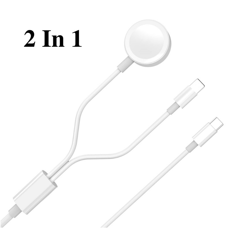 3Ft Magnetic USB C Charger Charging Cord For iPhone 14 13 12 11 iWatch 6/7/8/SE