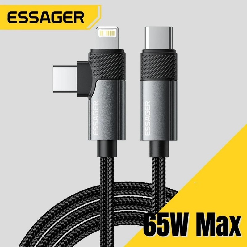 2in1 USB C To USB C & 8 Pin USB Cable PD 65W Type C Phone Fast Charging Cable