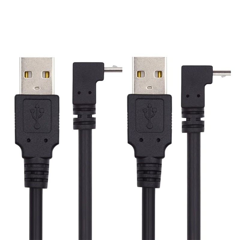 100cm Up Down Angled 90 Degree Micro USB 5Pin To USB 2.0 A Data Charge Cable