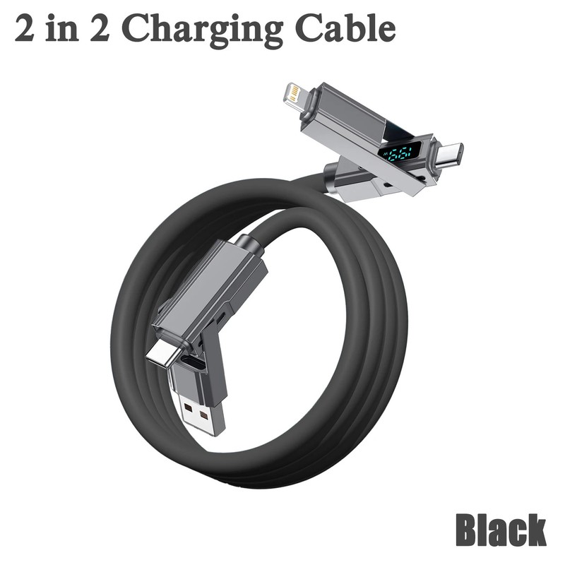 Digital Display 4 In 1 PD 240W USB Type C Data Cable Fast Charging For iPhone 15