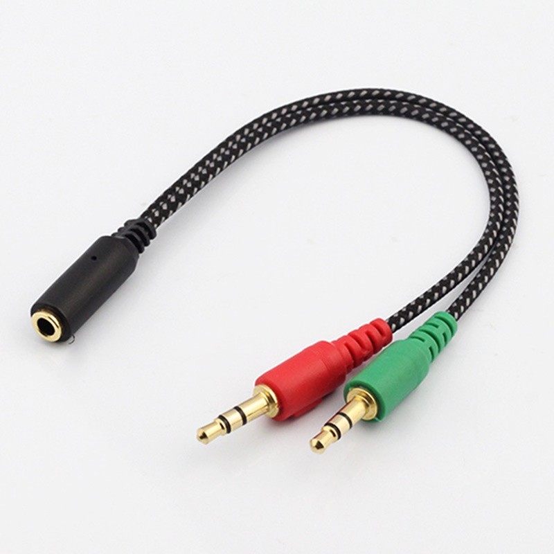 Female To 2 Male Audio Adapter Headset Splitter Cable For Pc Laptop Microphone gallery