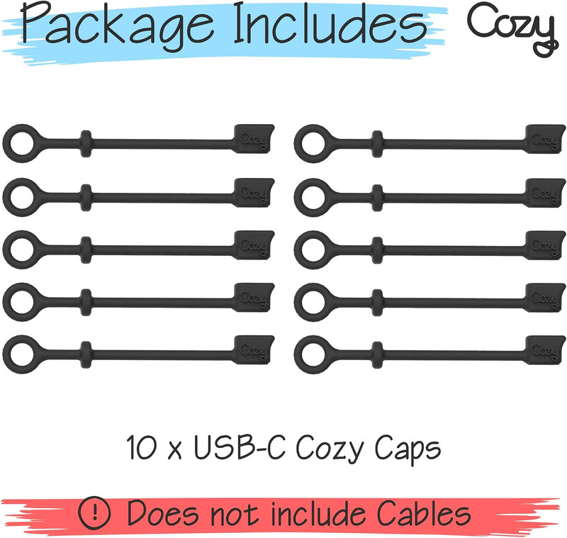 USB Caps for USB-C Cables with Dust Protection, Tether, Protects during Travel, gallery