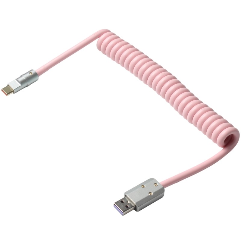 Fast Speed PD100W Charging Cord Spring Cable Wire USB C Reinforced Construction gallery