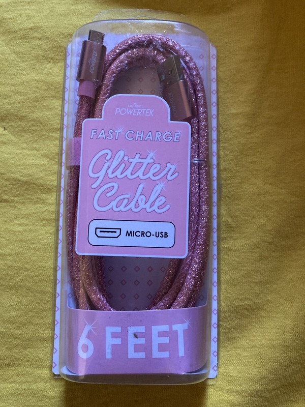 BRAND NEW Glitter Cable Fast Charging FOR MICRO USB 6 FEET