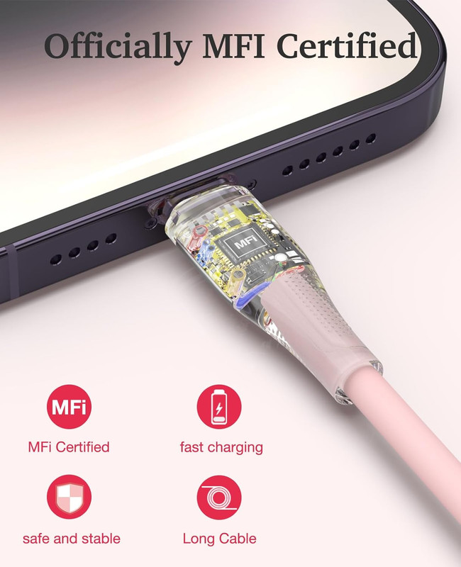 6Pack(3/3/6/6/6/10 FT) Original [Apple Mfi Certified] Iphone Charger Fast Chargi gallery