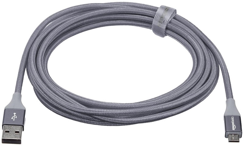 Amazon Basics Micro USB to USB-A 2.0 Fast Charging Cable, Nylon Braided Cord gallery