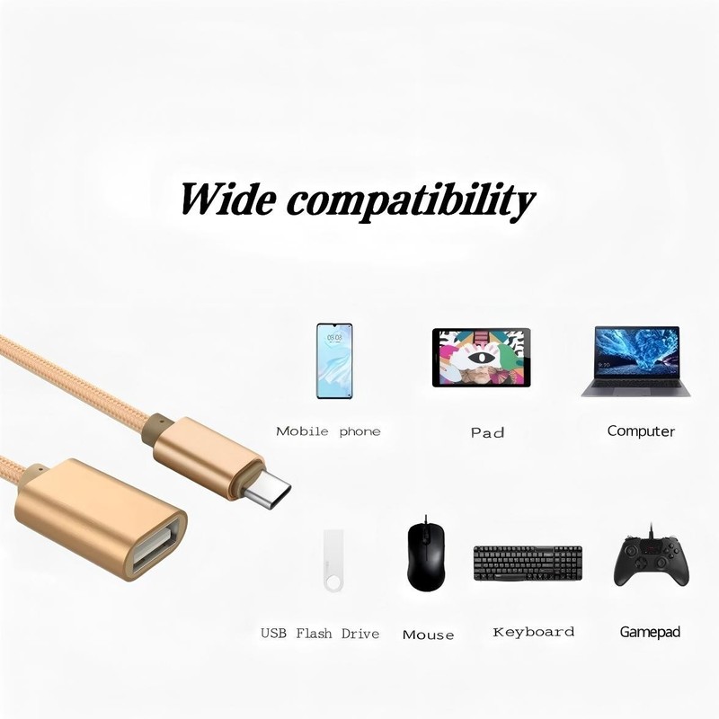 2pcs USB-C 3.1 Type C Male to USB 3.0 Type A OTG Adapter Converter Cable Cord gallery