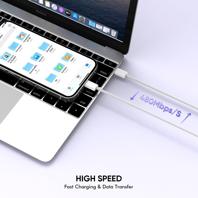 PD 20W USB C To USB C Fast Charger Cube For iPhone 17 16 15 Samsung Type C Cable gallery