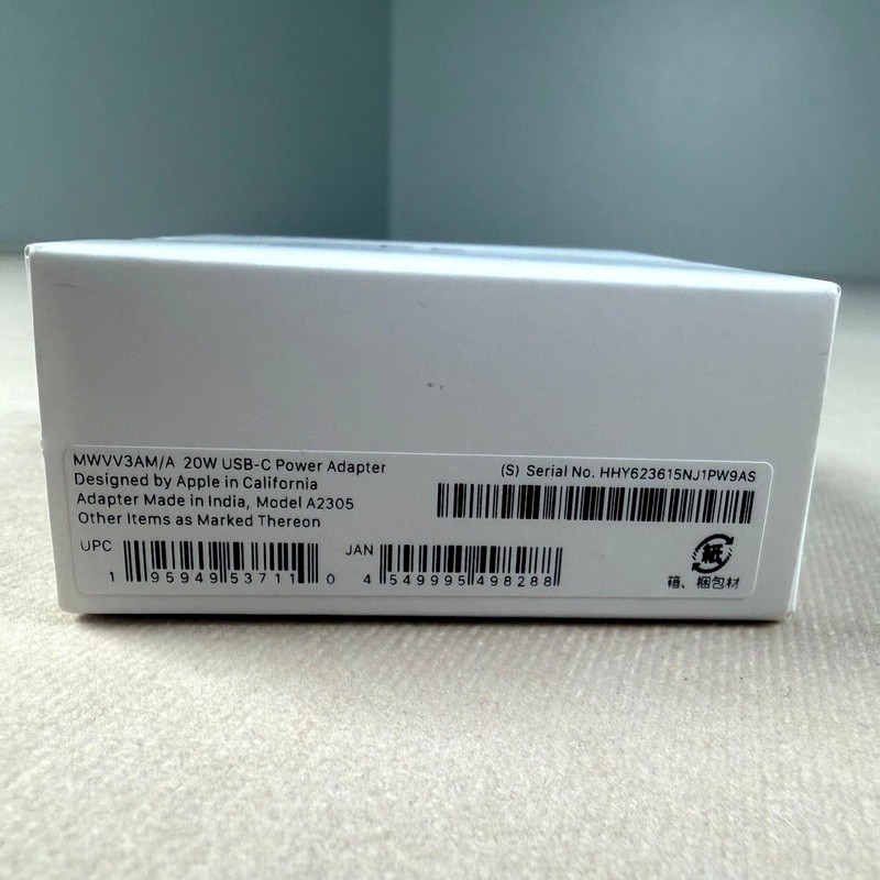 Apple Genuine 20W USB-C Power Adapter A2305 MWVV3AM/A Factory Sealed OEM New gallery