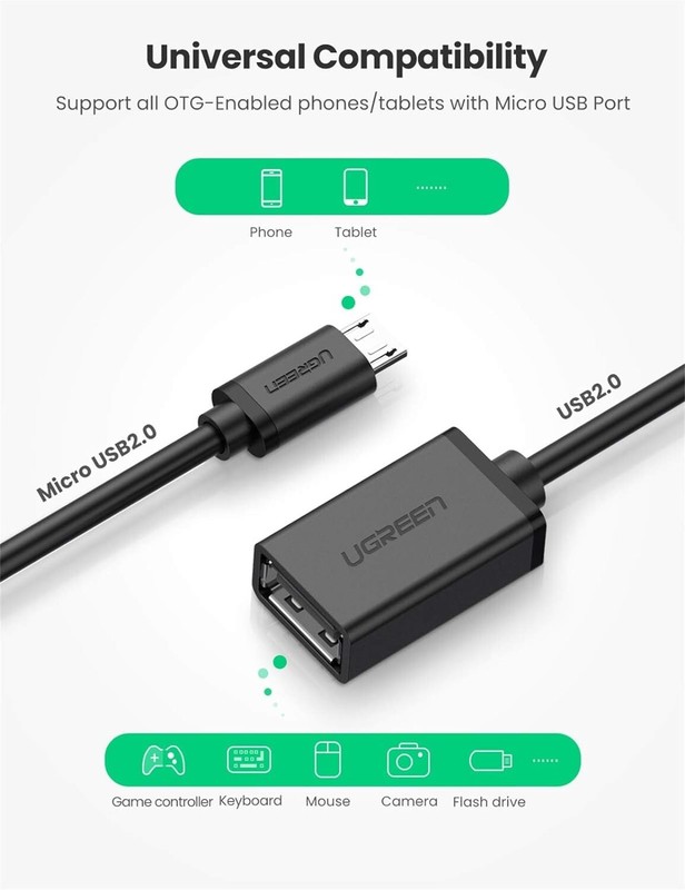 UGREEN Micro USB 2.0 Male To USB 3.1 Female Adapter Cable gallery
