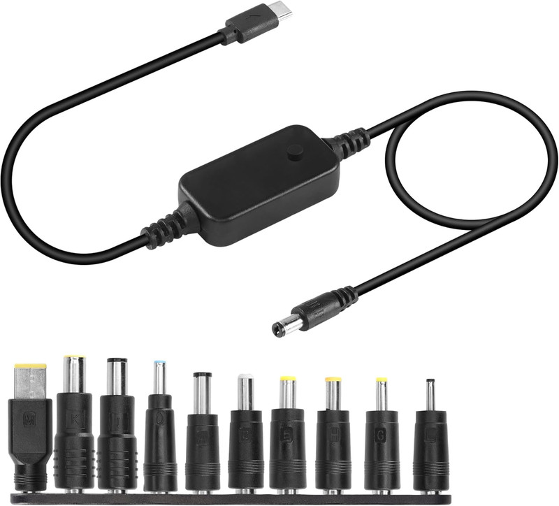 1.6FT USB C to DC PD Adapter Cable with 10 Connecor Tips,Type-C to D…