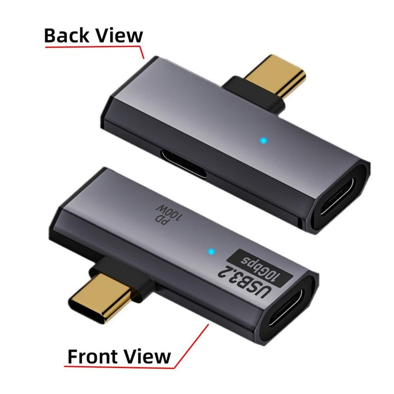 USB-C Splitter 1 in 2 Out Charger Connector Type-C Female USB3.0 10Gbps Data ... gallery