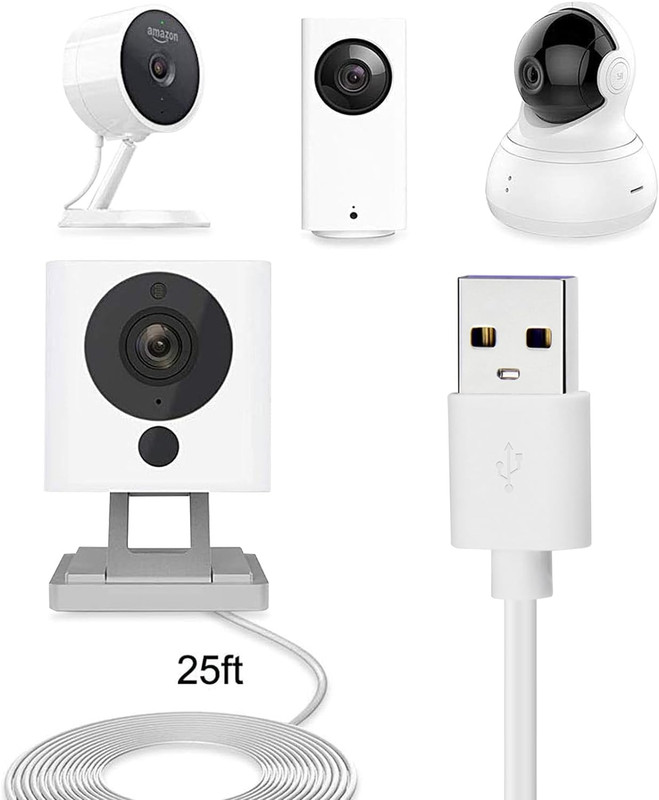 4-Pack 25Ft Security Camera Micro USB Extension Cable Compatible for Wyze New gallery