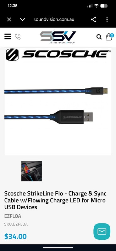 Scosche StrikeLine Flo - Charge & Sync Cable w/Flowing Charge LED for Micro USB gallery