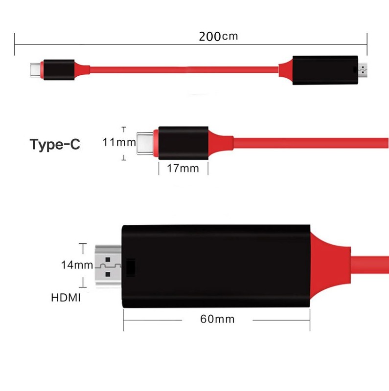 HDMI Type C Phone to TV HDTV Cable For Samsung Galaxy S23/S23+/S23 FE/S23 Ultra gallery