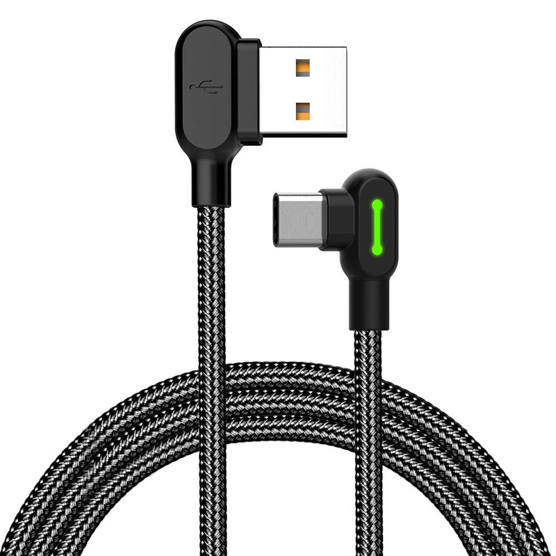 10FT USB-A to USB-C Cable 90 Degree Right Angle USB to Type-C Charging Cable wit