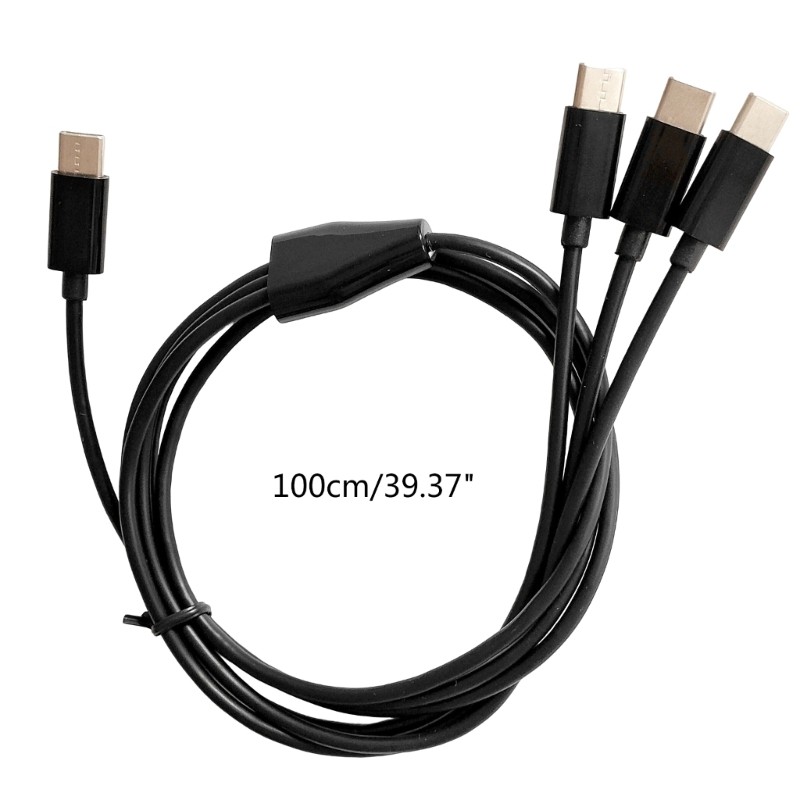 Multi USB C Splitter Cable 3 in 1 Charging Cord with 3 Type C Male Plug 1M gallery