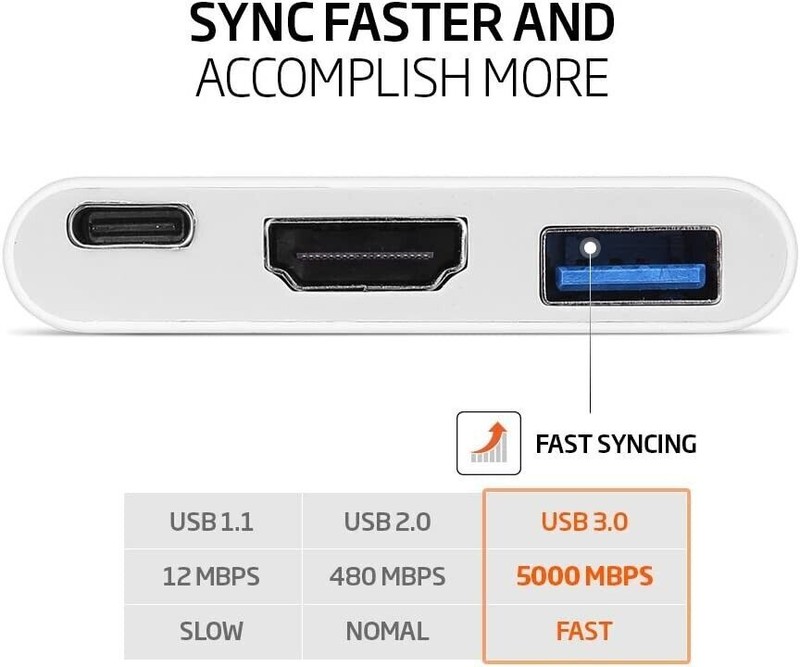 Spigen CA030C USB-C Multiport Digital AV Adapter For MacBook pro/ Air gallery