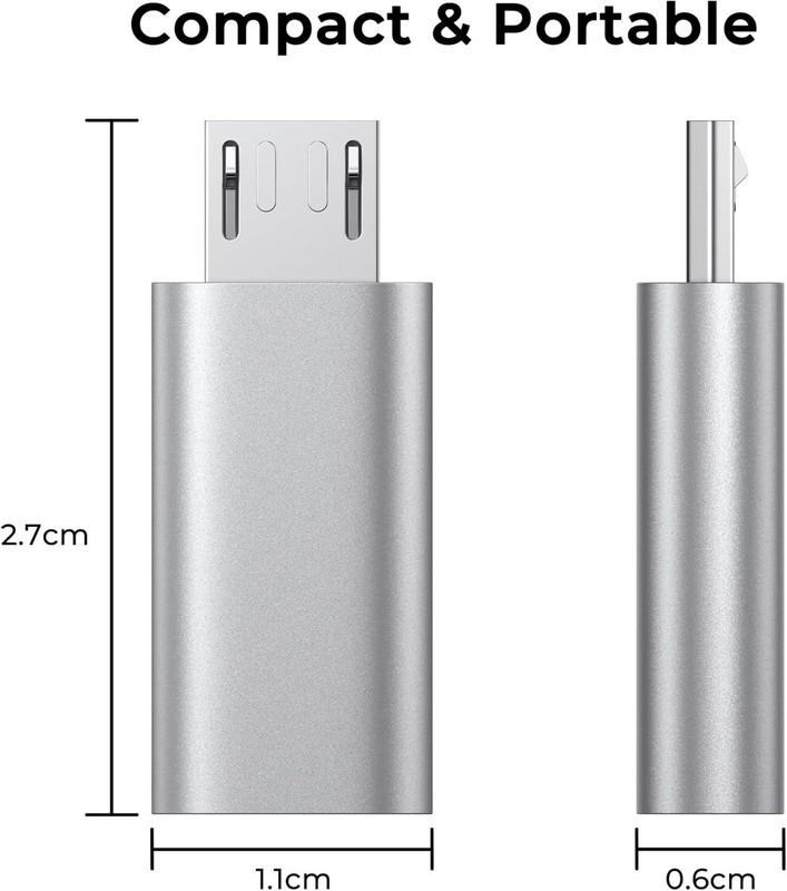 Vanjua 2 Pack Micro USB to USB C Adapter, Data Transfer Adapter, for Galaxy S7/S gallery