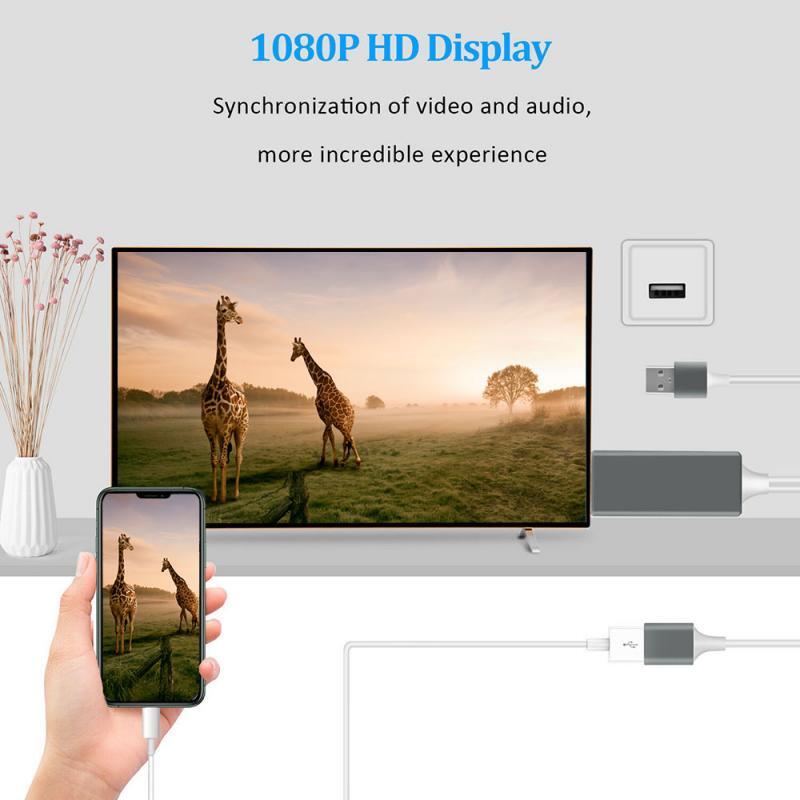 1080P HDMI Mirroring Cable Phone to TV HDTV Adapter Cord for iPhone iPad Android gallery