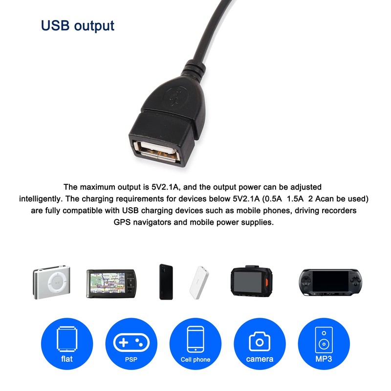 XMSJSIY OBD to USB Power Cable Adapter 16Pin OBD2 Male to 5V 2A USB Female Co... gallery