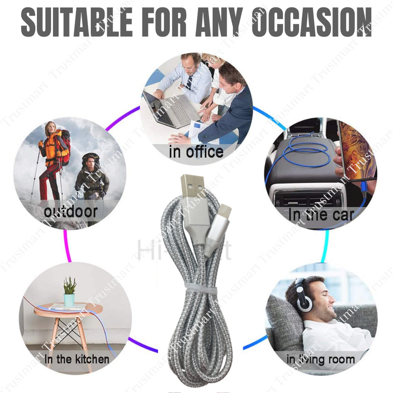 3/6Pack Fast Charger USB Cable Heavy Duty For iPhone 7 8 XR 11 12 13 14 Pro Cord gallery