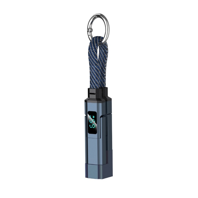 Compact Keychain Data Cable Digital Display Zinc Alloy Shell Type c Cord gallery