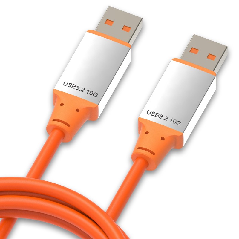 5 Ft 1.5M USB 3.2 Gen 2 AA Male Cable 10Gbps High Speed Data Cord Orange gallery