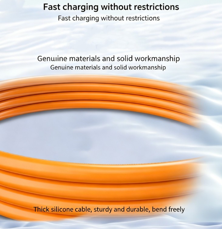 120W Super Fast Charging Type C Cable Dynamic Digital Display Real Time Voltages gallery