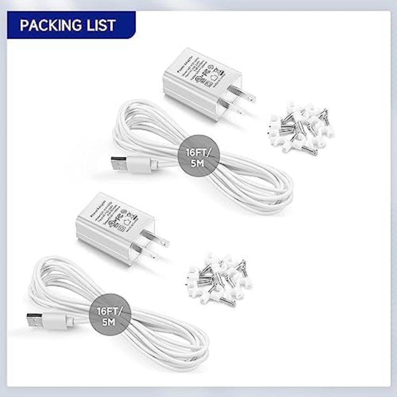 2 Pack 16Ft/5M Charge Cable for Ring Stick up Cam Battery/Plug-In 3Rd Gen/2Nd Ge gallery