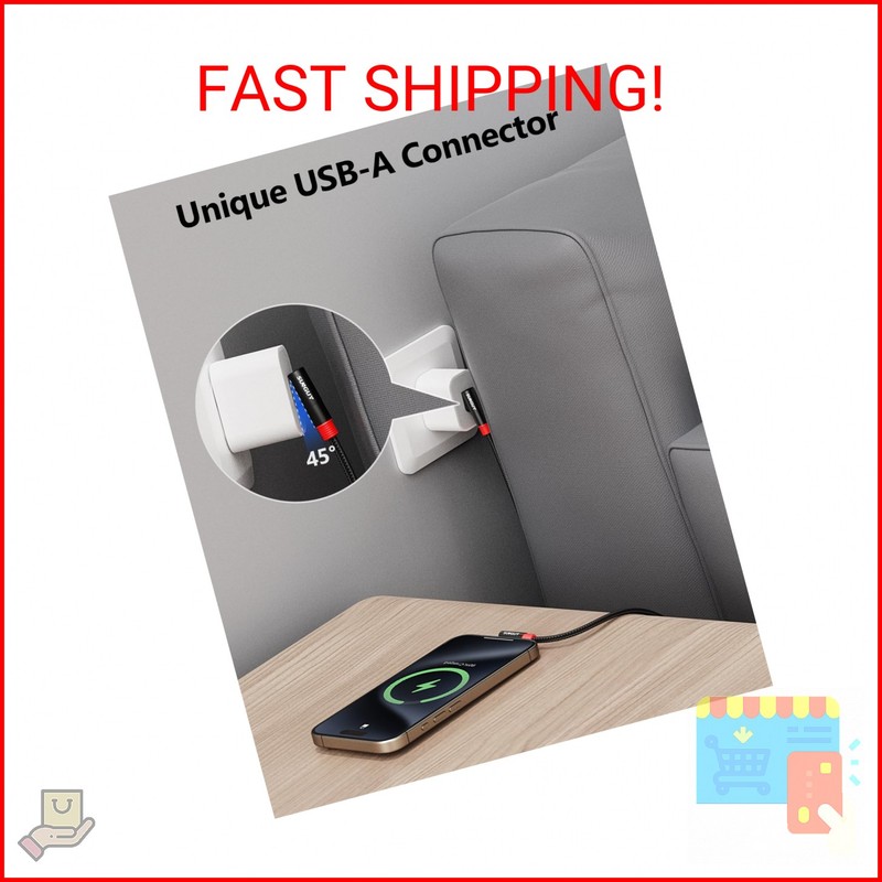 SUNGUY Right Angle USB C to A Cable 2Pack [1FT/0.3m] 18W Short 90 Degree USB 2.0 gallery