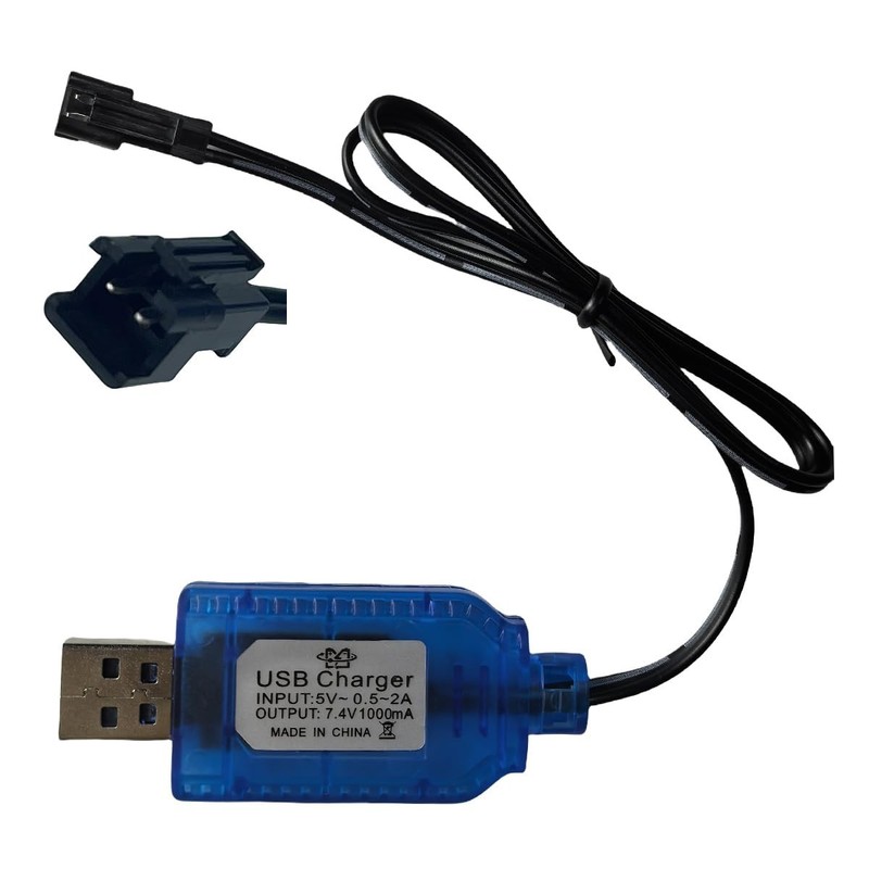 7.4V USB Charging Cable with SM-2PIN Plug - Efficient and Safe for RC Batteries gallery
