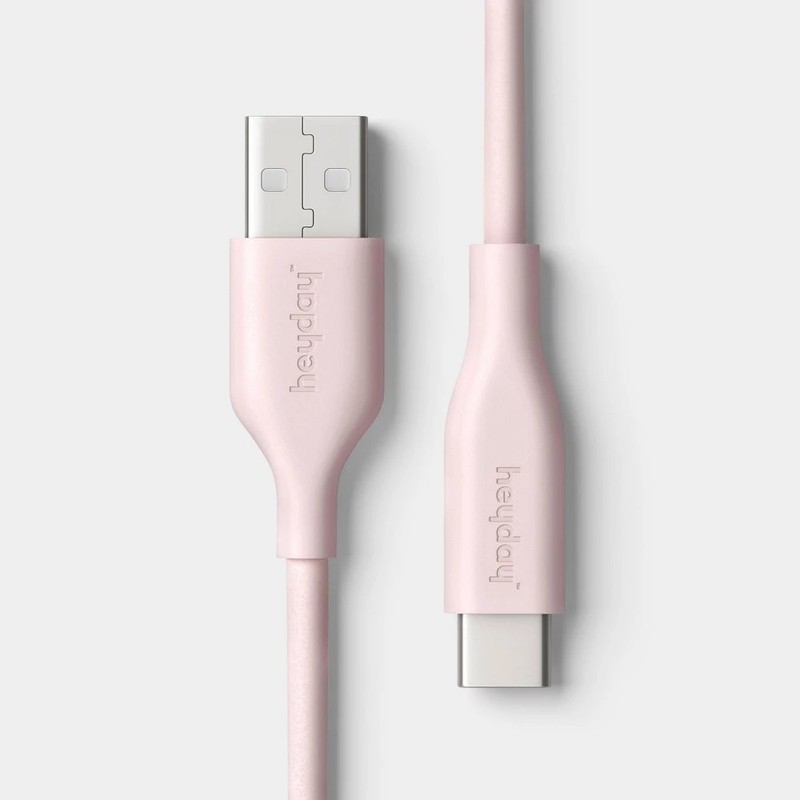 6ft USB-A to USB-C Silicone Cable - heyday™ Cosmetic Pink gallery